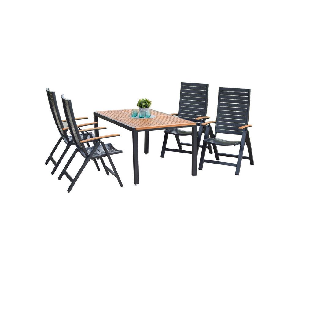 Gartenmöbel Set 5-Tlg Astros Aus Akazienholz/Metall