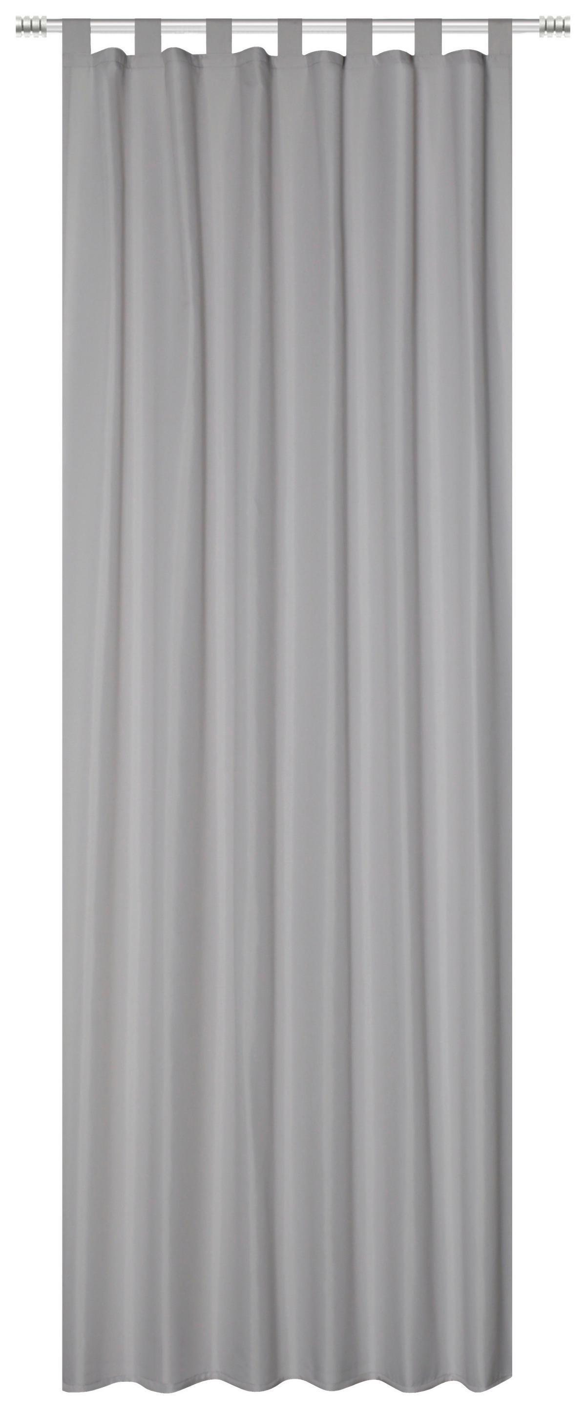 Outdoorvorhang Lilliana - Silberfarben, MODERN, Textil (140/245cm) - Luca Bessoni