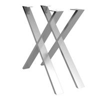 Tischgestell Noah Edelstahlfarben - barvy nerez oceli, Moderní, kov (78/72/7,5cm) - Mömax