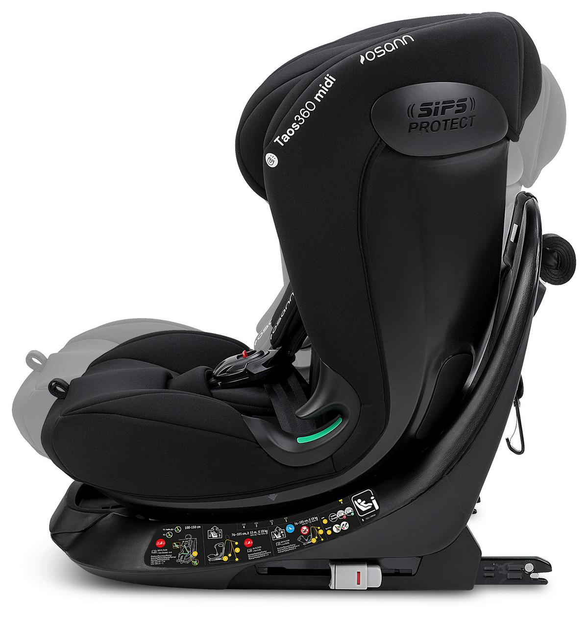 Reboarder-kindersitz Taos 360 Midi - Schwarz, Basics, Kunststoff (44/59,5/55cm) - Osann