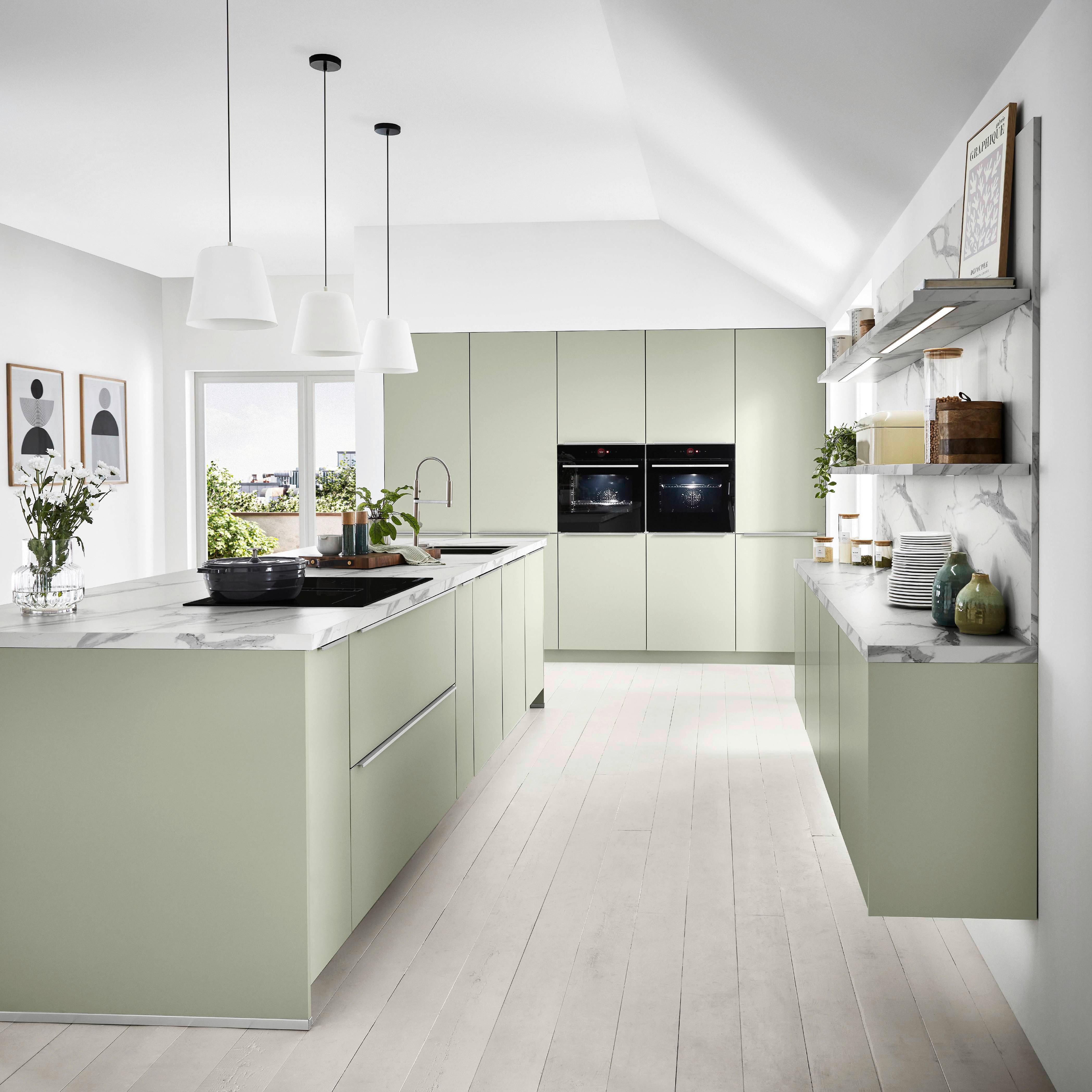 Einbauküche Sydney Frei Planb. Planbar Modern, Grifflos - MODERN, Holzwerkstoff - Vertico