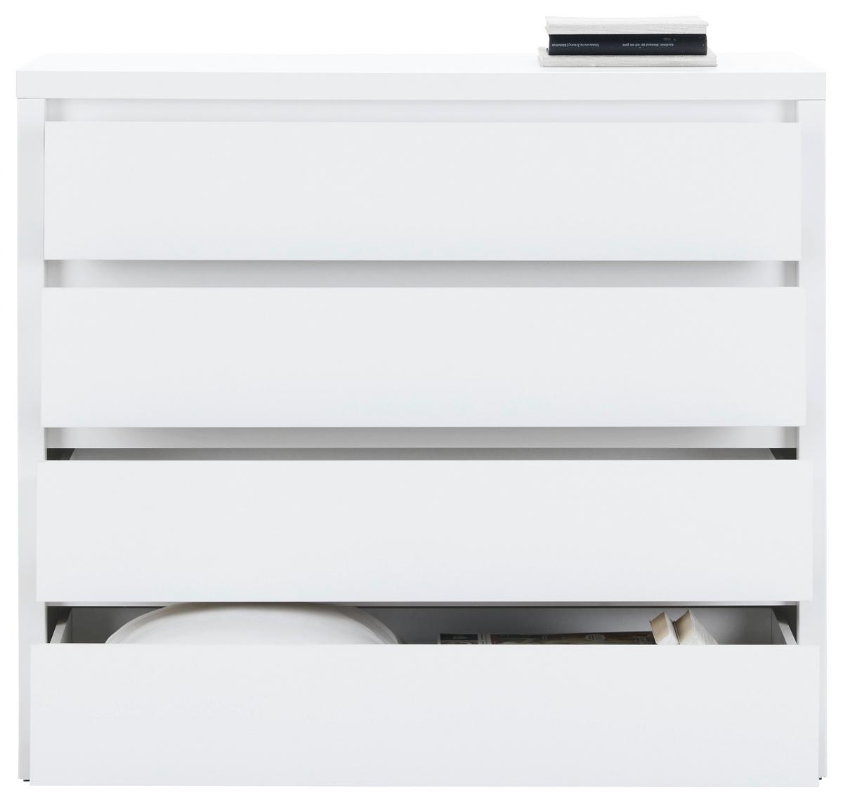 KOMODA LARIOS B -EXKLUSIV- - bílá/černá, Moderní, kompozitní dřevo/plast (105/91/40cm) - Mömax