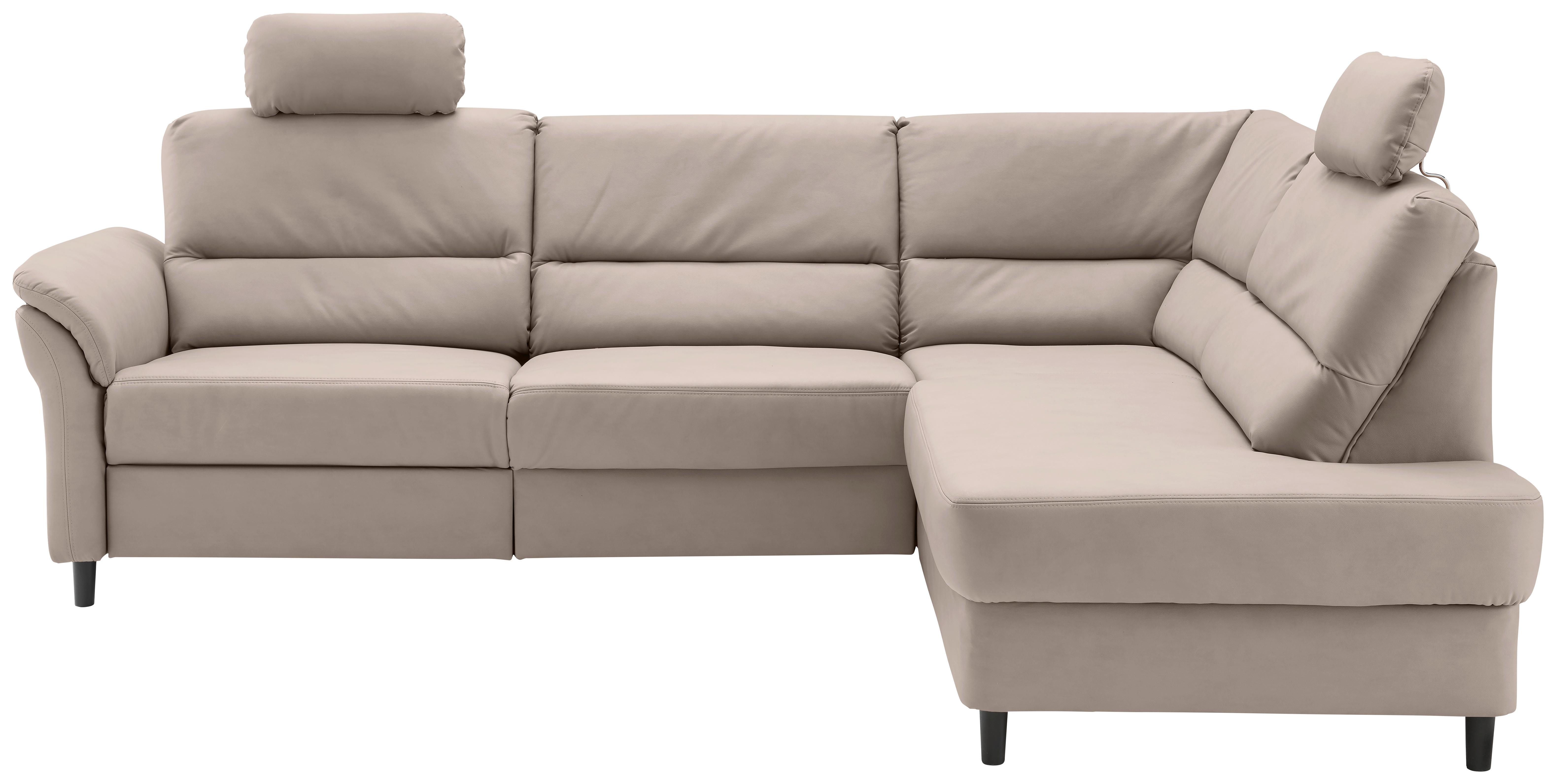 Ecksofa Cavoli, Beige S: 266x190 cm - Beige/Schwarz, MODERN, Textil (266/190cm) - Livetastic