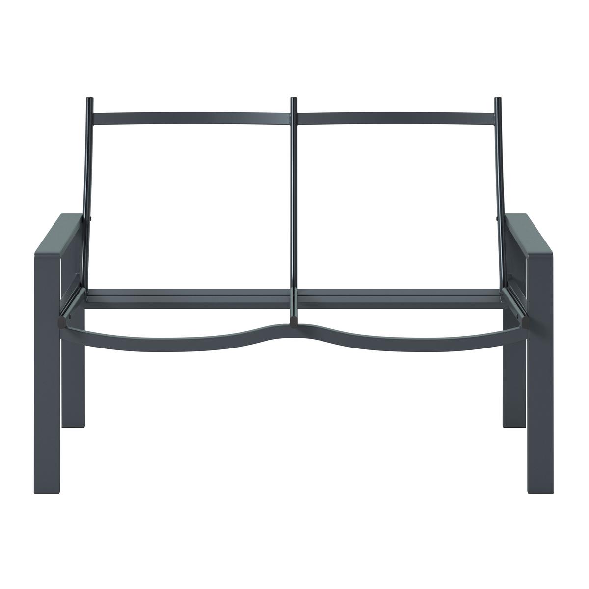 Loungegarnitur Palma - Dunkelgrau, MODERN, Textil/Metall - Luca Bessoni