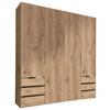 Drehtürenschrank Mit Laden 200cm Level 36a, Eiche Dekor - Plankeneiche/Eichefarben, MODERN, Holzwerkstoff (200/216/58cm) - MID.YOU
