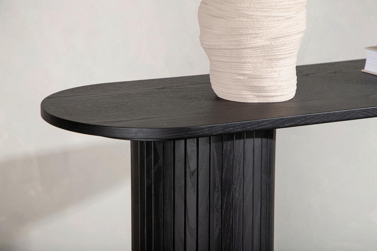 Konsole Bianca - Schwarz, Design, Holzwerkstoff (130/40/72cm) - Livetastic