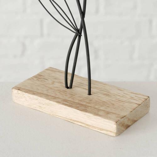 Dekoblume H: ca. 22, Blumy - Schwarz, MODERN, Holz/Metall (12/5/22cm)