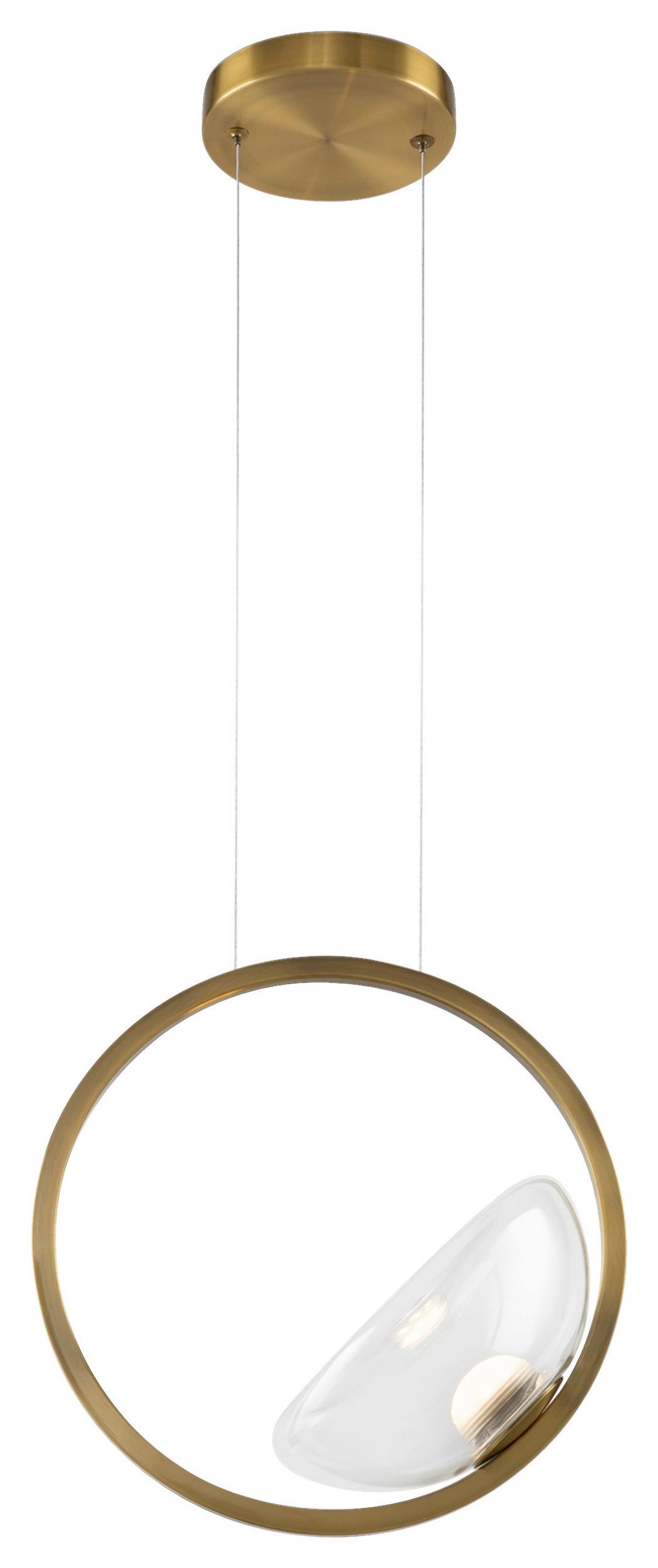 Pendelleuchte Lunare - Messingfarben, Basics, Glas/Metall (21,1/234,5/32cm) - MAYTONI