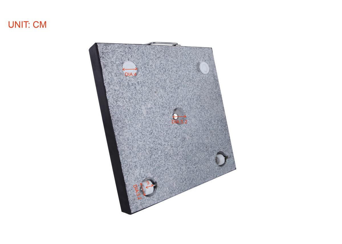 Sonnenschirmständer London - Schwarz, MODERN, Stein/Metall (45/38/45cm) - Beldano