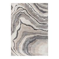 Webteppich My Bologna 461 Grey 140 X 200 - Creme/Grau, KONVENTIONELL, Kunststoff/Textil (140/200cm) - Obsession