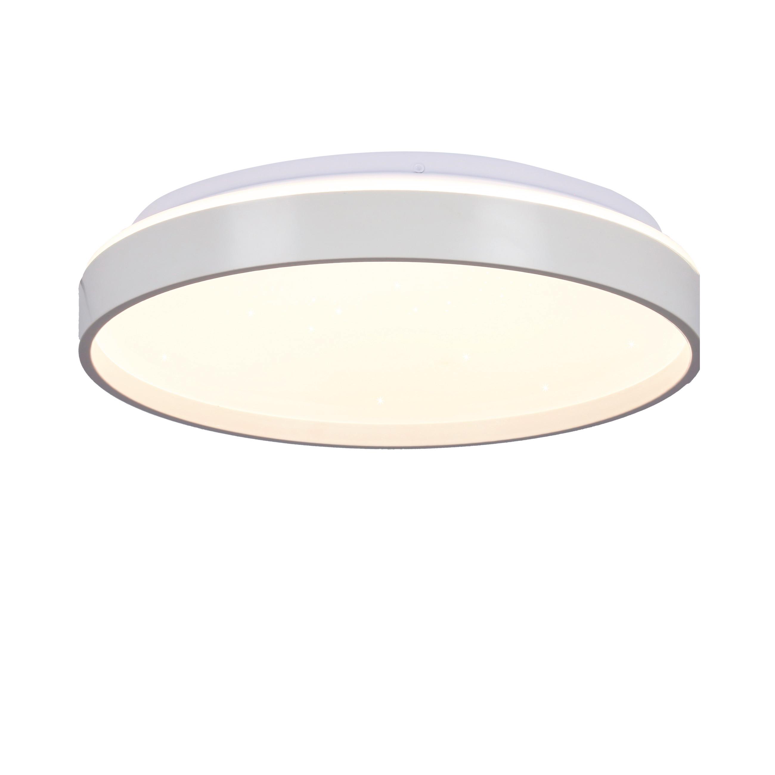 Led-deckenleuchte 13-11282 Texas - Weiß, KONVENTIONELL, Kunststoff/Metall (29/29/6cm)