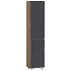 Hochschrank Varese B: 40 cm Grau/Eiche Wotan - Eiche Wotan/Grau, MODERN, Holzwerkstoff (40/180/35cm) - Held