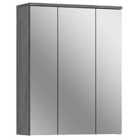 Spiegelschrank Blake 3-Türig B: 60 cm - Grau, MODERN, Glas/Holzwerkstoff (60/77/21cm) - MID.YOU