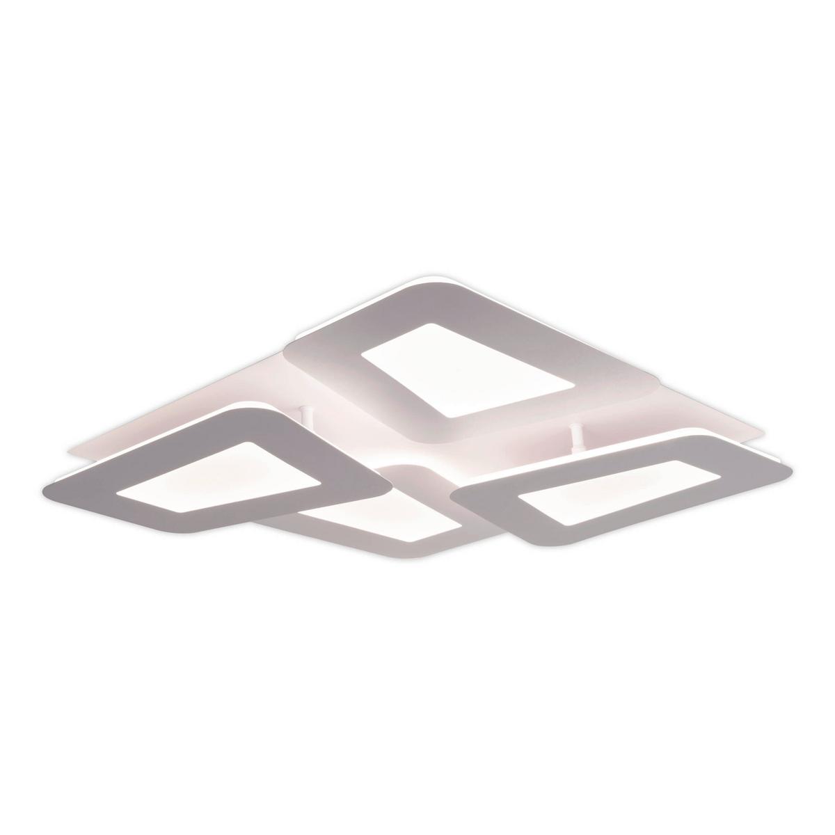 LED-Deckenleuchte 1411123 Simen - Weiß, Design, Kunststoff/Metall (50/50/7,5cm) - Näve