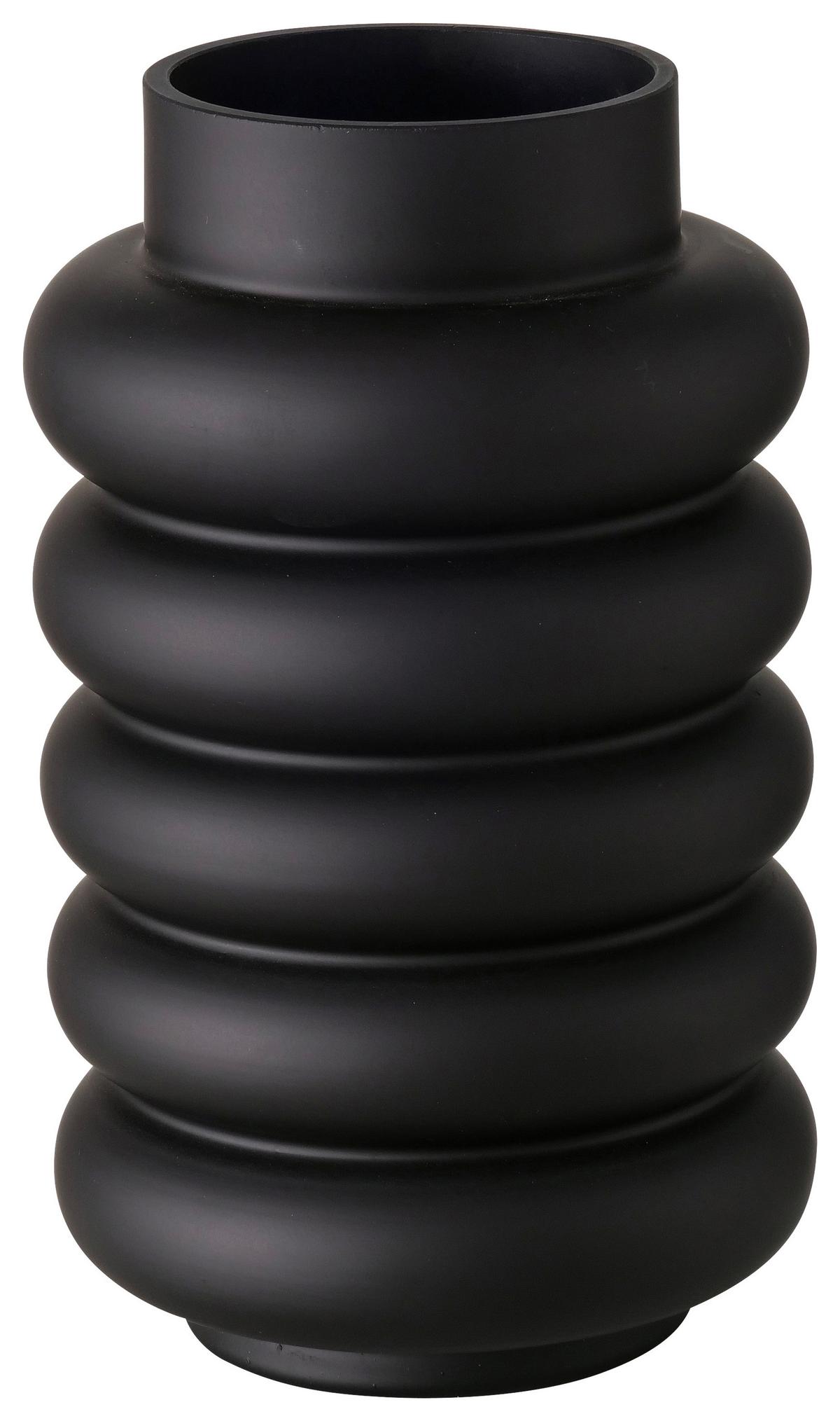 Váza Ribbo, V: ca. 20cm - čierna, Modern, sklo (15/25cm) - Premium Living