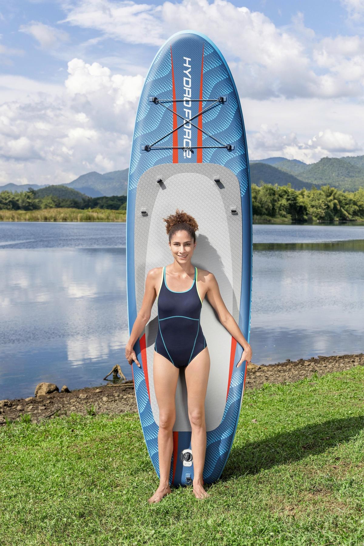 Stand-Up Paddle Board David - Blau/Grau, KONVENTIONELL, Kunststoff/Metall (305/84/15cm) - Bestway