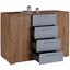 Kommode Beluga - Eichefarben/Hellgrau, KONVENTIONELL, Holzwerkstoff (150/92/38cm) Kommode Beluga - Eichefarben/Hellgrau, KONVENTIONELL, Holzwerkstoff (150/92/38cm)