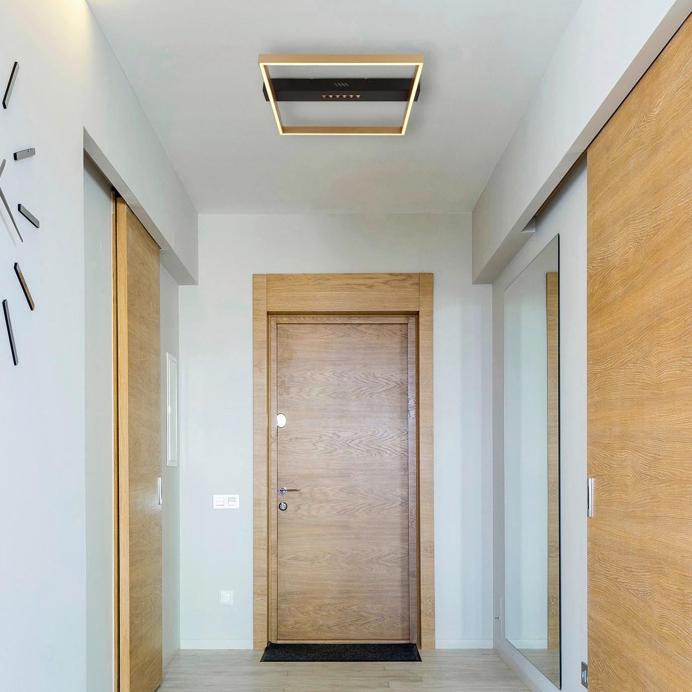 LED-Deckenleuchte 48461-21 - Goldfarben/Schwarz, Design, Kunststoff/Metall (43/39,2/6,9cm) - Globo