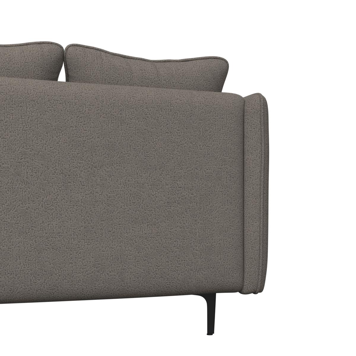 Relaxačné ležadlo SANDY, sivá ženilka, max.140 kg - čierna/sivá, Modern, kov/drevo (120/74/160cm) - Bessagi Home