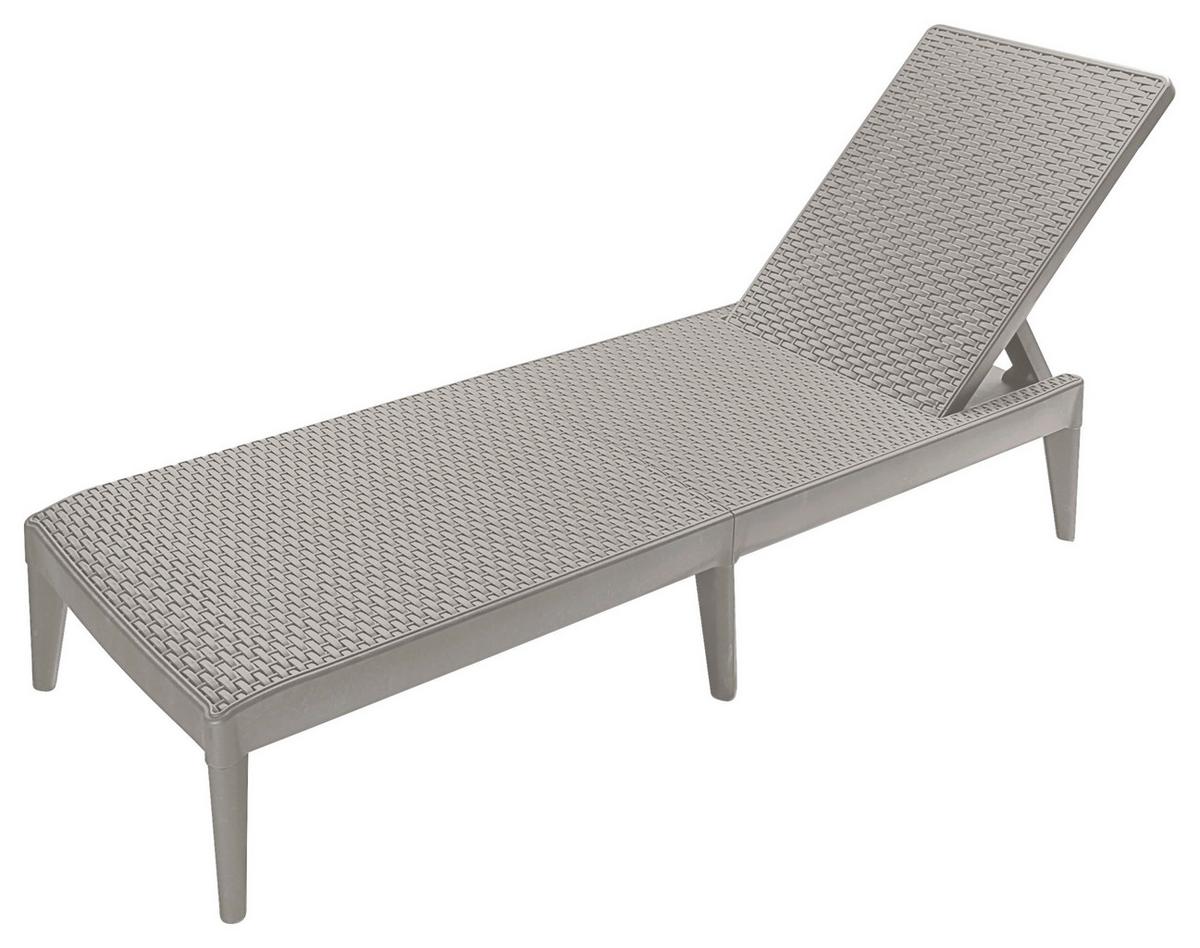 Sonnenliege Numana Kunststoff Verstellbar - Taupe, Basics, Kunststoff (180/29/60cm)