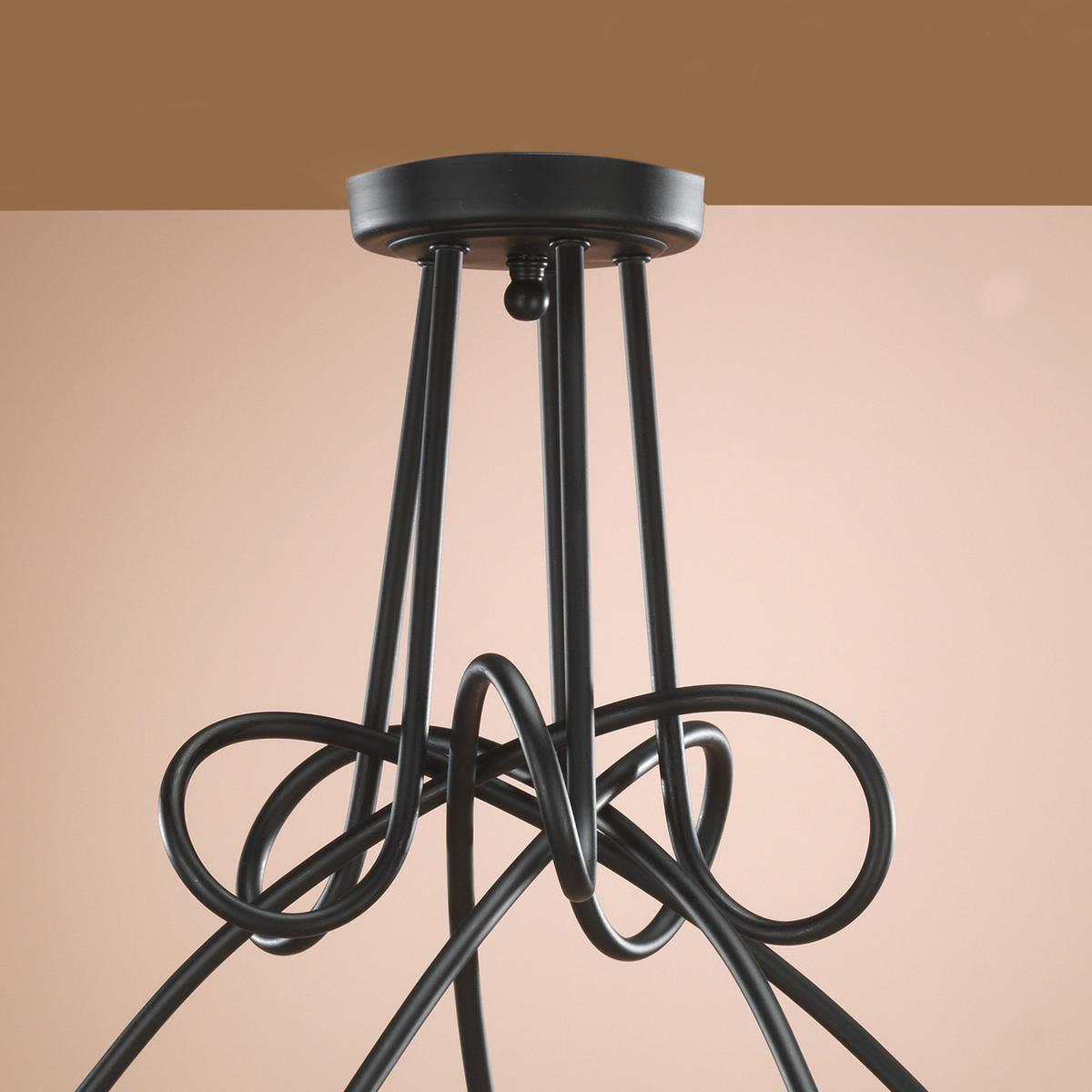 Deckenleuchte Schwarz L: 65 cm 22w - Schwarz, Basics, Metall (65/65/50cm)