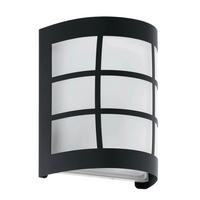 AUSSENWANDLEUCHTE 75313* CERNO 1 - Schwarz/Weiß, Basics, Glas/Metall (13,5cm)