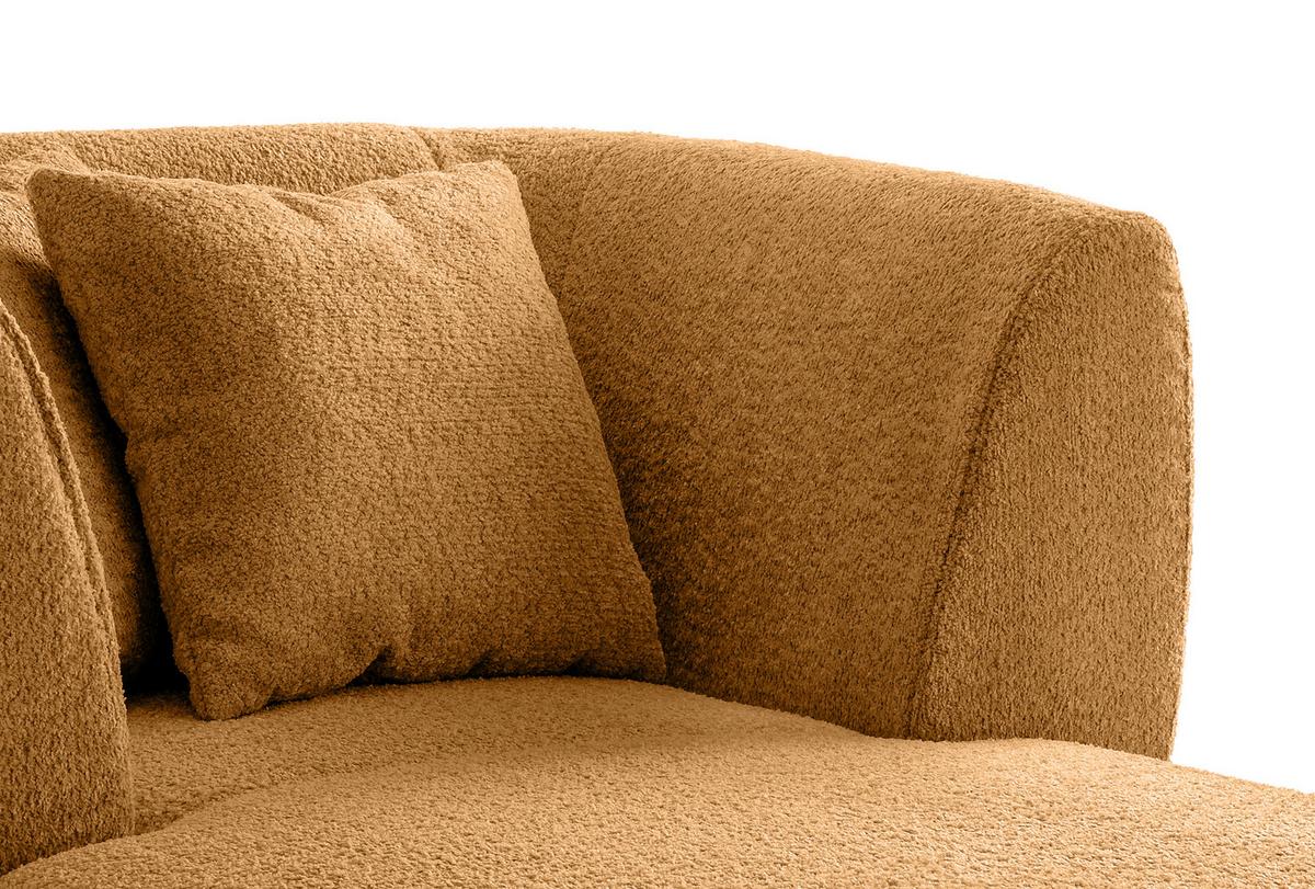 XXL-Sessel inkl. Zierkissen Colori Goldfarben - Goldfarben/Schwarz, MODERN, Textil (108/84/155cm) - MID.YOU