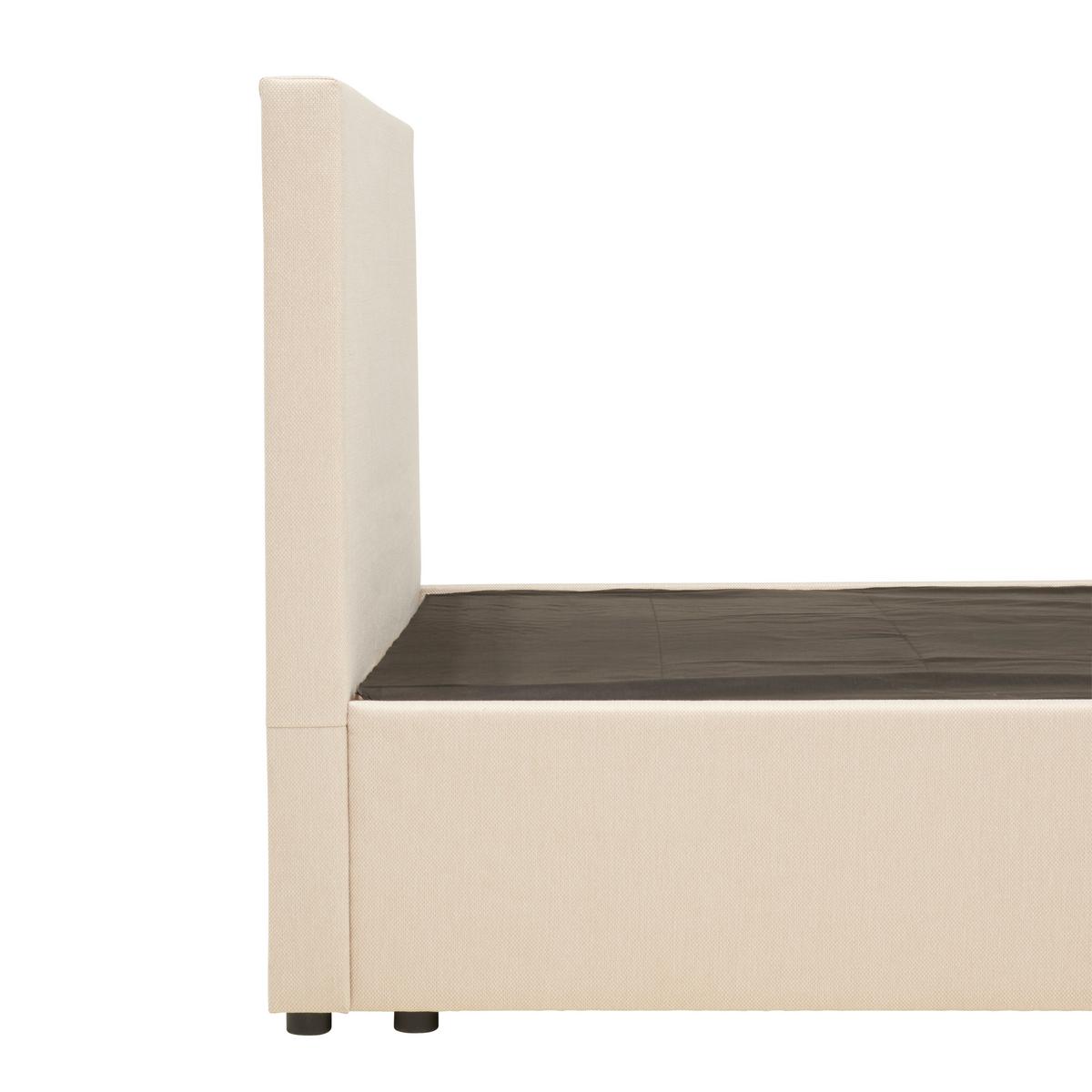 Boxbett mit Topper 120x200 Carolina - Sandfarben/Schwarz, KONVENTIONELL, Holz/Textil (120/200cm) - P & B