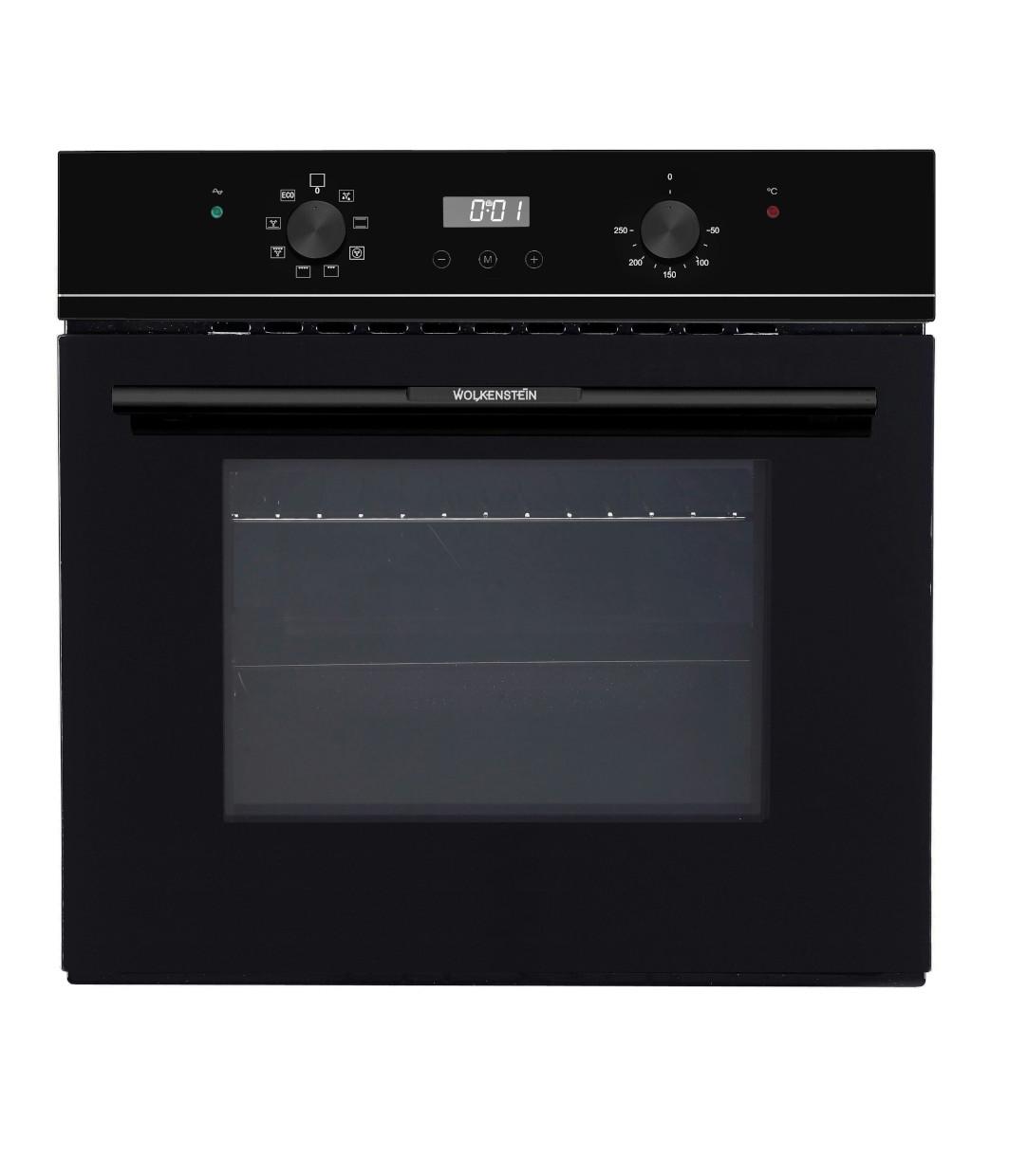 Backofen Wmo 80 Schwarz B: 59,5 Cm - Schwarz, KONVENTIONELL, Glas/Metall (59,5/59,5/55cm) - Wolkenstein