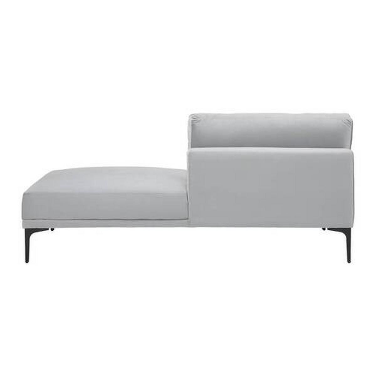 Lenoška TESSA šedá - šedá/černá, Moderní, kov/textil (180,5/82,5/88,5cm) - Bessagi Home