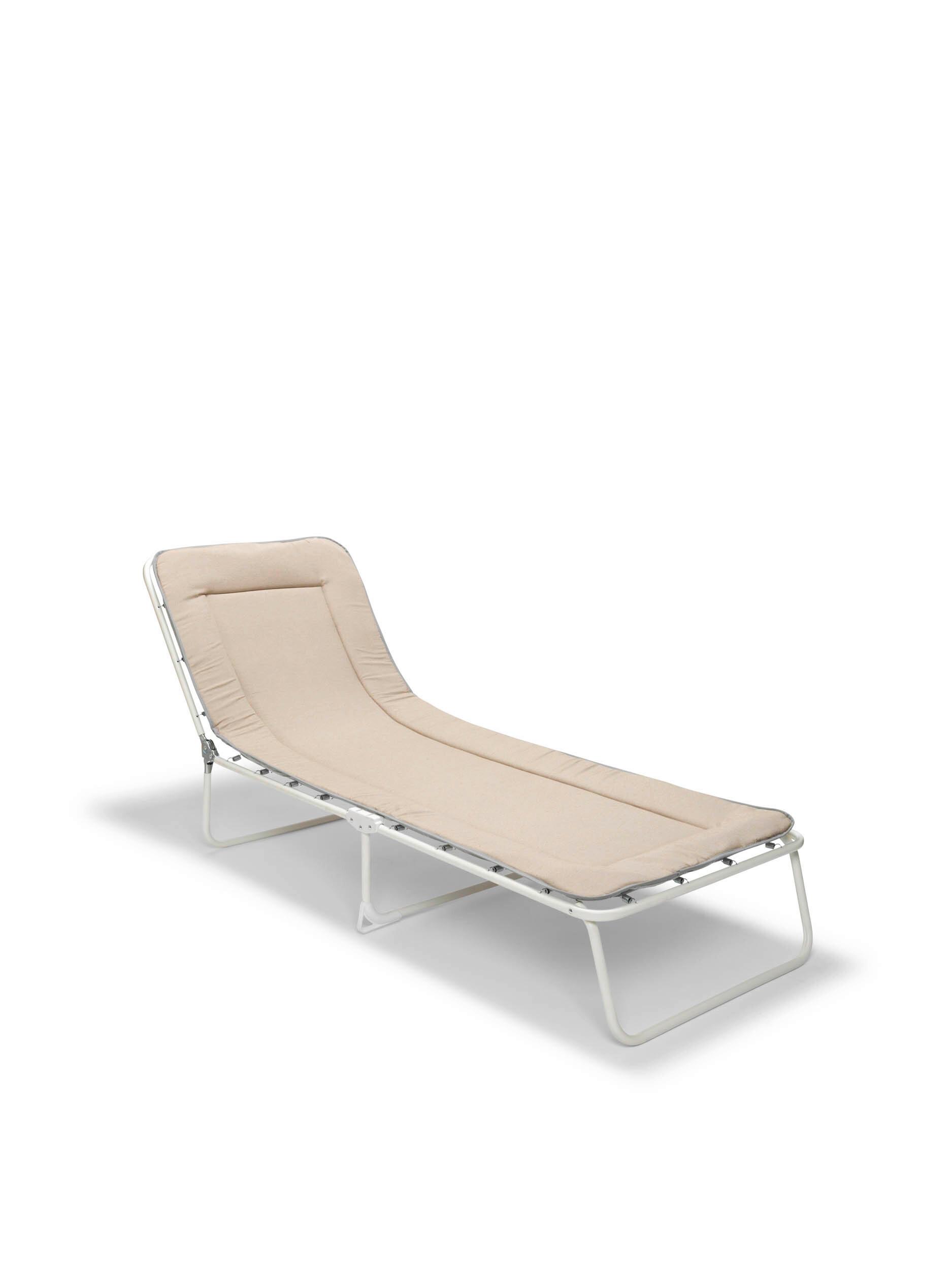 Dreibeinliege Chiemsee – 3-Bein-Liege - Beige, Basics, Textil/Metall (60/23/180cm)