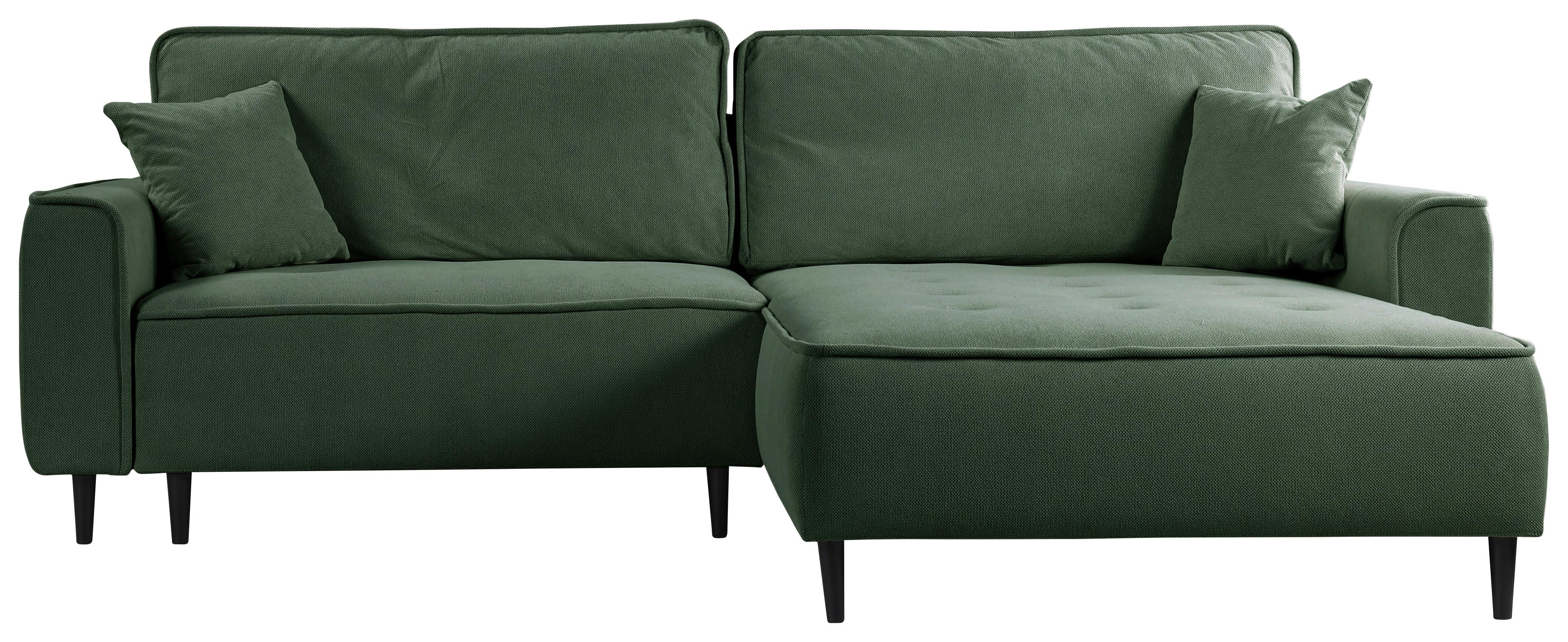 Ecksofa Blues Grün/schwarz, 263 Cm - Schwarz/Grün, Design, Textil (263/183cm) - MID.YOU