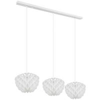 Hängeleuchte Irene H: 26 Cm 3-Flammig - Weiß, Basics, Kunststoff/Metall (101/26/120cm) - Globo