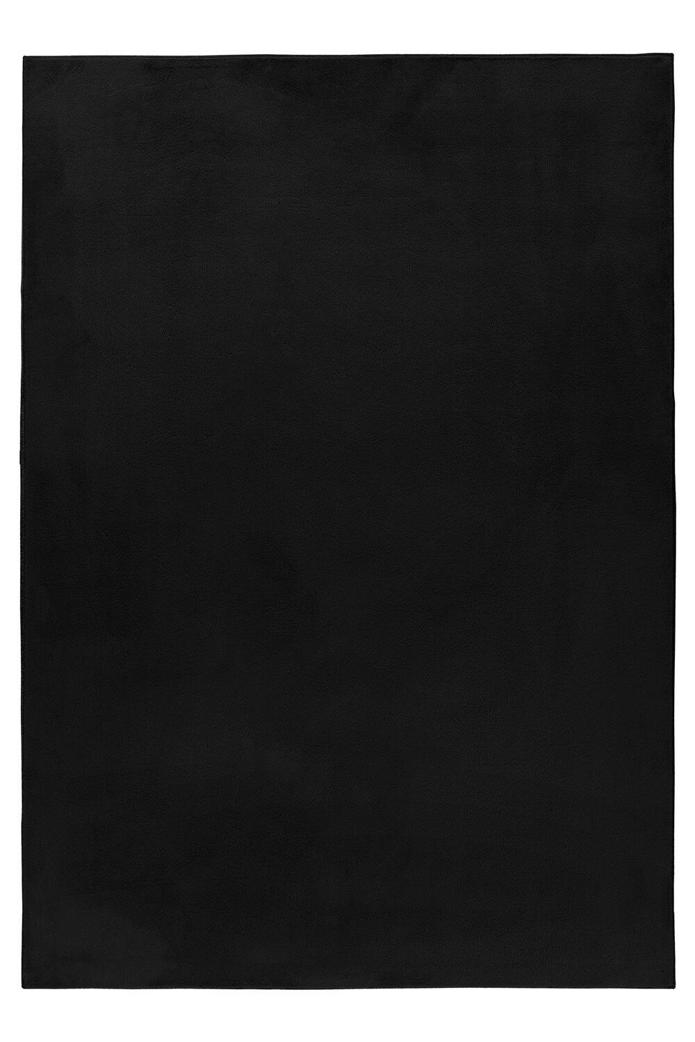 Hochflorteppich, Schwarz Pouffy - Schwarz, Basics, Textil (160/230cm)