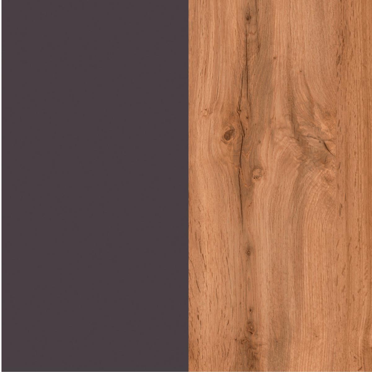 Küchenunterschrank Turin 180 Cm Graphitfarben/eiche - Eiche Wotan/Graphitfarben, Design, Holzwerkstoff (180/86/60cm) - Held