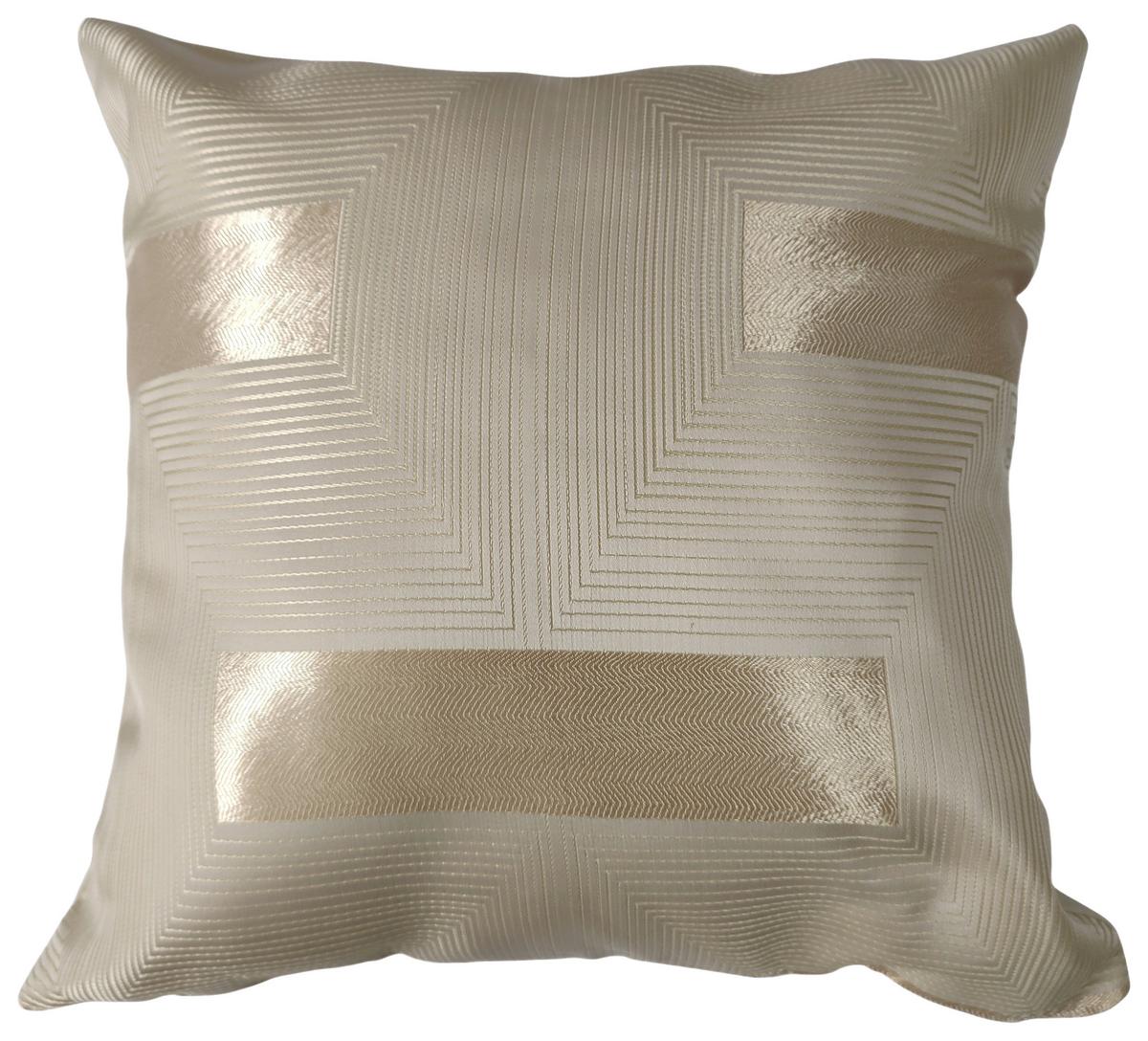 Díszpárna Ilma Kb. 45/45cm - bézs/aranyszínű, Romantik / Landhaus, textil (45/45cm) - James Wood