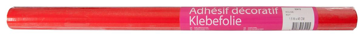 Klebefolie Uni Rot Basic-Line 45x150 Cm - Rot, KONVENTIONELL, Kunststoff (45/150cm)