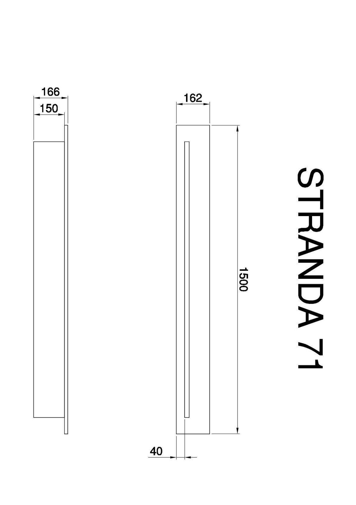 Wandboard Stranda Weiß/Eiche B: 150cm - Weiß, Design, Holzwerkstoff (150/17/17cm) - MID.YOU