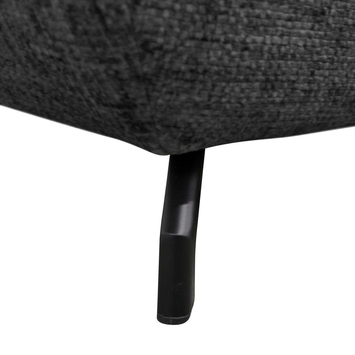 Ecksofa Imo Dunkelgrau 274x201 Cm - Dunkelgrau/Schwarz, Design, Textil (274/201cm) - MID.YOU