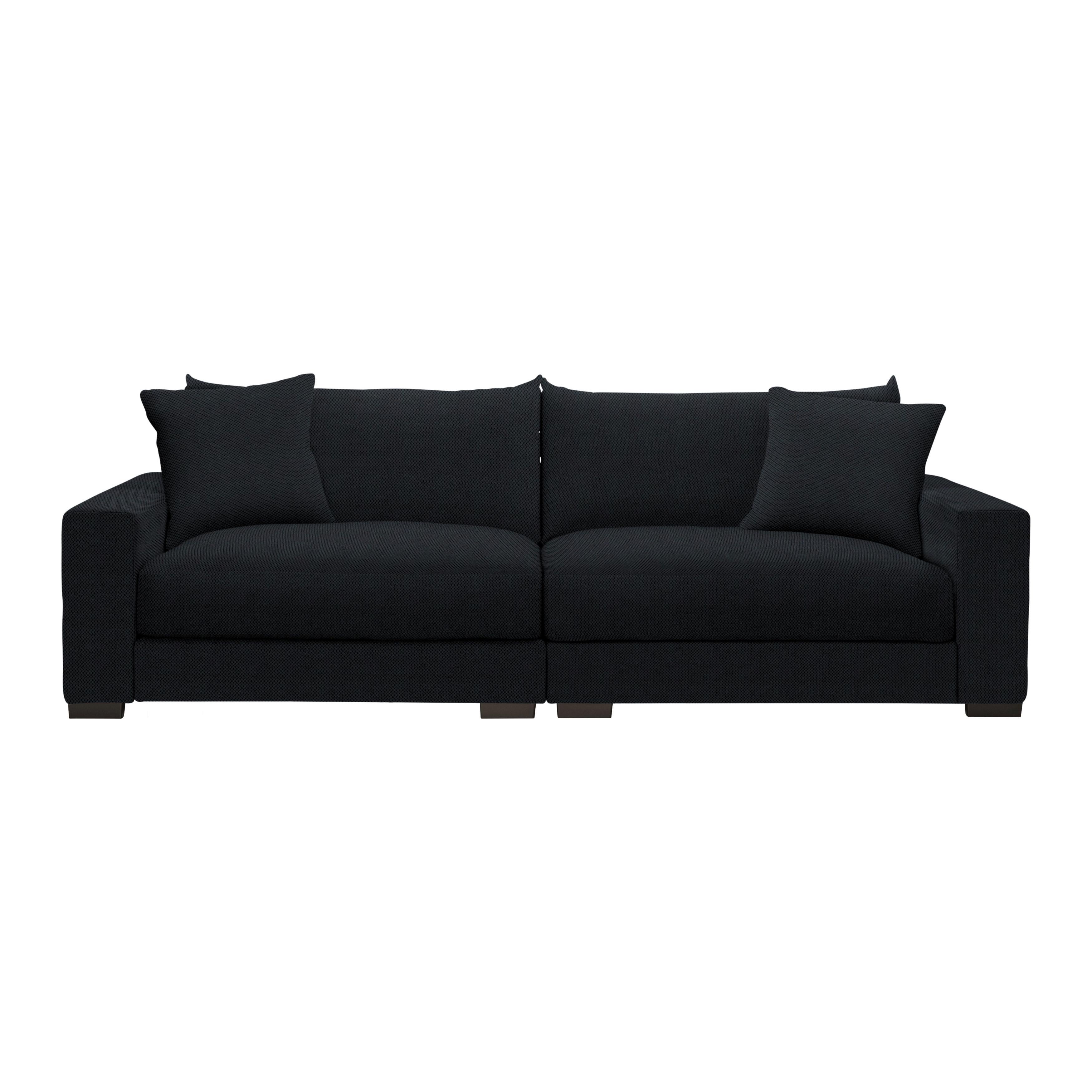 Mega pohovka PEDRO 1200, černá - černá, Moderní, kov/dřevo (261/83/124cm) - Mömax