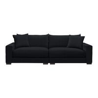 Mega pohovka PEDRO 1200, černá - černá, Moderní, kov/dřevo (261/83/124cm) - Mömax