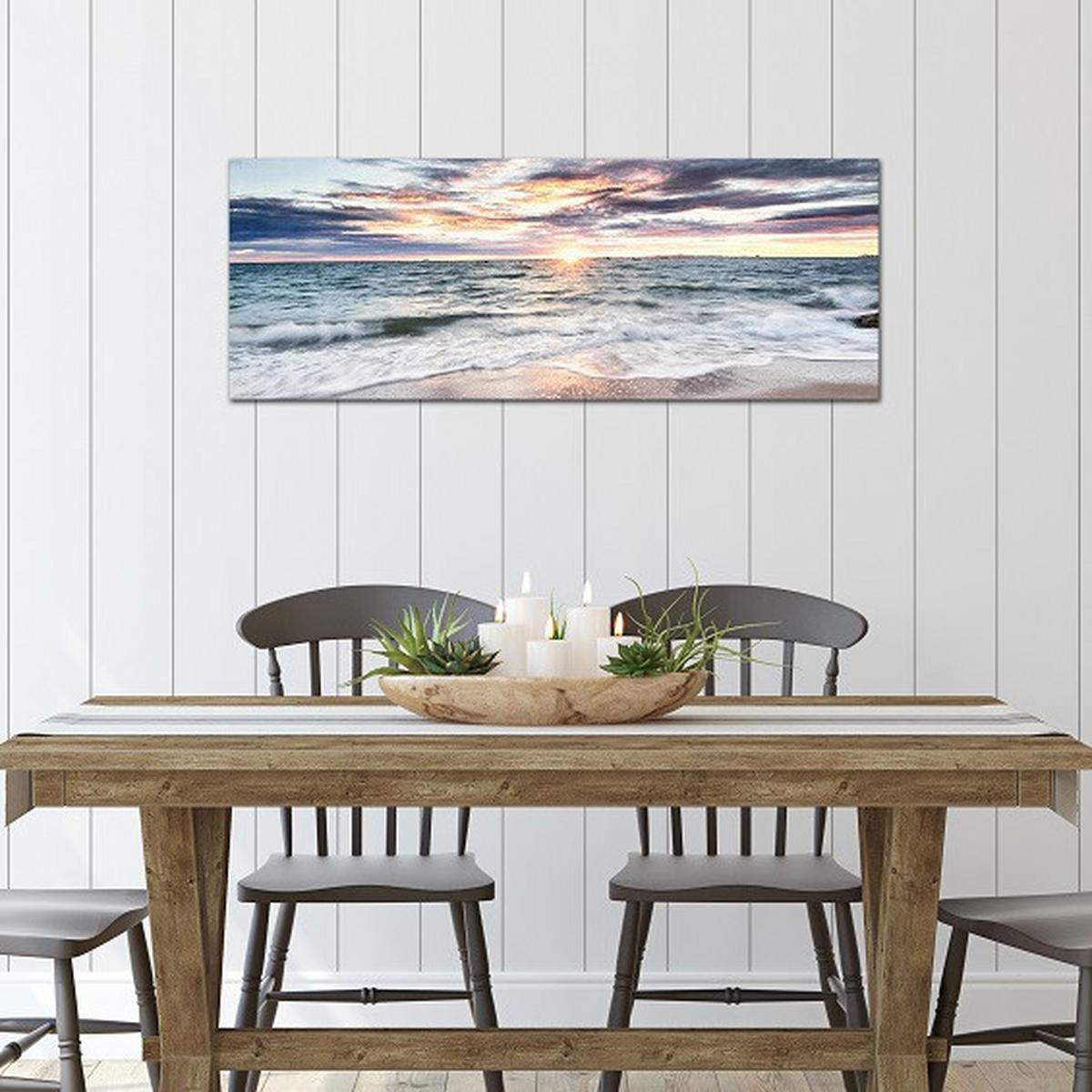 Leinwandbild Leni - Multicolor/Naturfarben, KONVENTIONELL, Holz/Textil (80/30/1,8cm) - Luca Bessoni