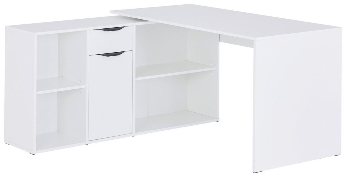 Sarok Íróasztal Mx 195 - fehér, Modern, faalapú anyag (136,8/135cm)