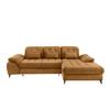Eckschlafsofa Delphino Goldfarben S: 273x189 cm - Goldfarben/Schwarz, MODERN, Textil (273/189cm) - Livetastic