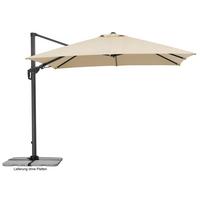 Ampelschirm Rhodos Twist Bxhxt: 358x263x300 Cm Naturfarben - Anthrazit/Naturfarben, Basics, Textil/Metall (358/263/300cm) - Schneider