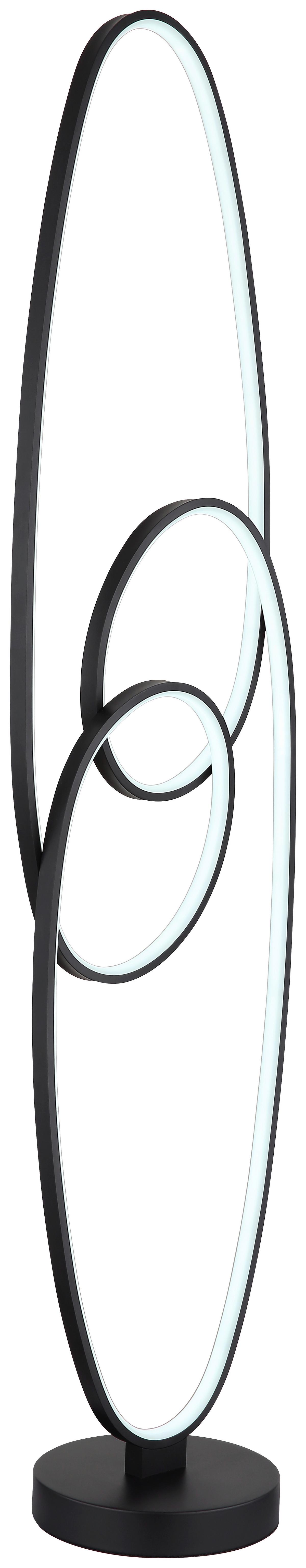 STOJACIA LED LAMPA ITI - čierna/opálová, Modern, kov/plast (30/25/120cm) - Mömax