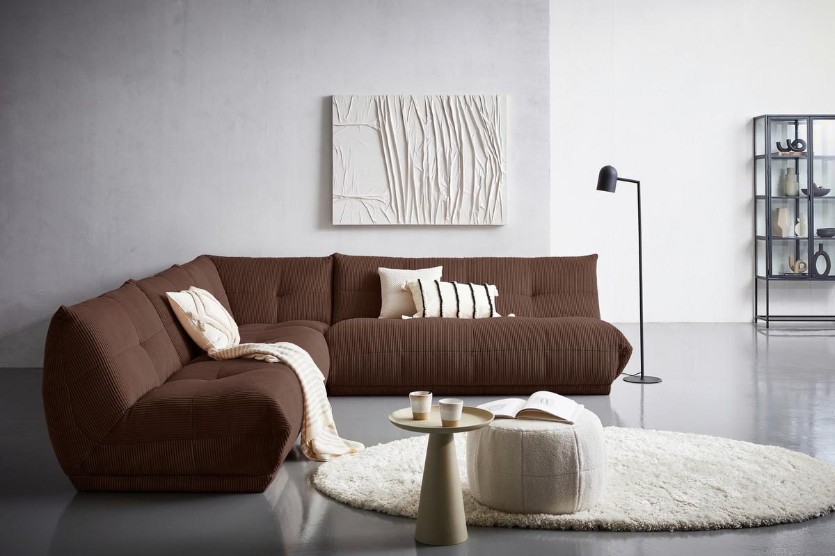 Modul Sofa Giselle 4er Sofa B: 180 Cm Cord Braun - Braun, Trend, Textil (180/80/112cm) - Livetastic