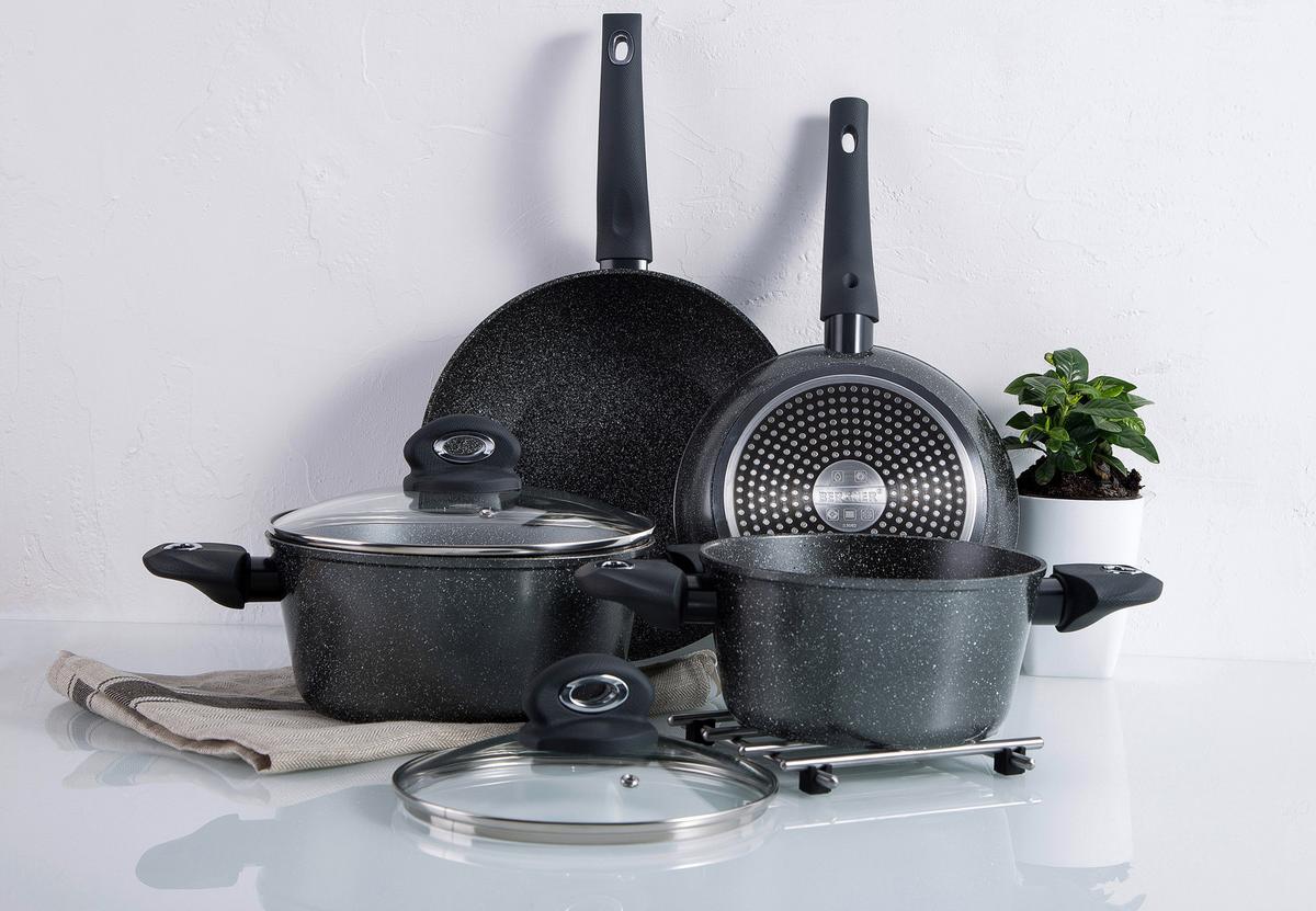 Bratpfanne Orion D: 24 cm Aluminium Antihaftbeschichtet - Dunkelgrau, Basics, Kunststoff/Metall