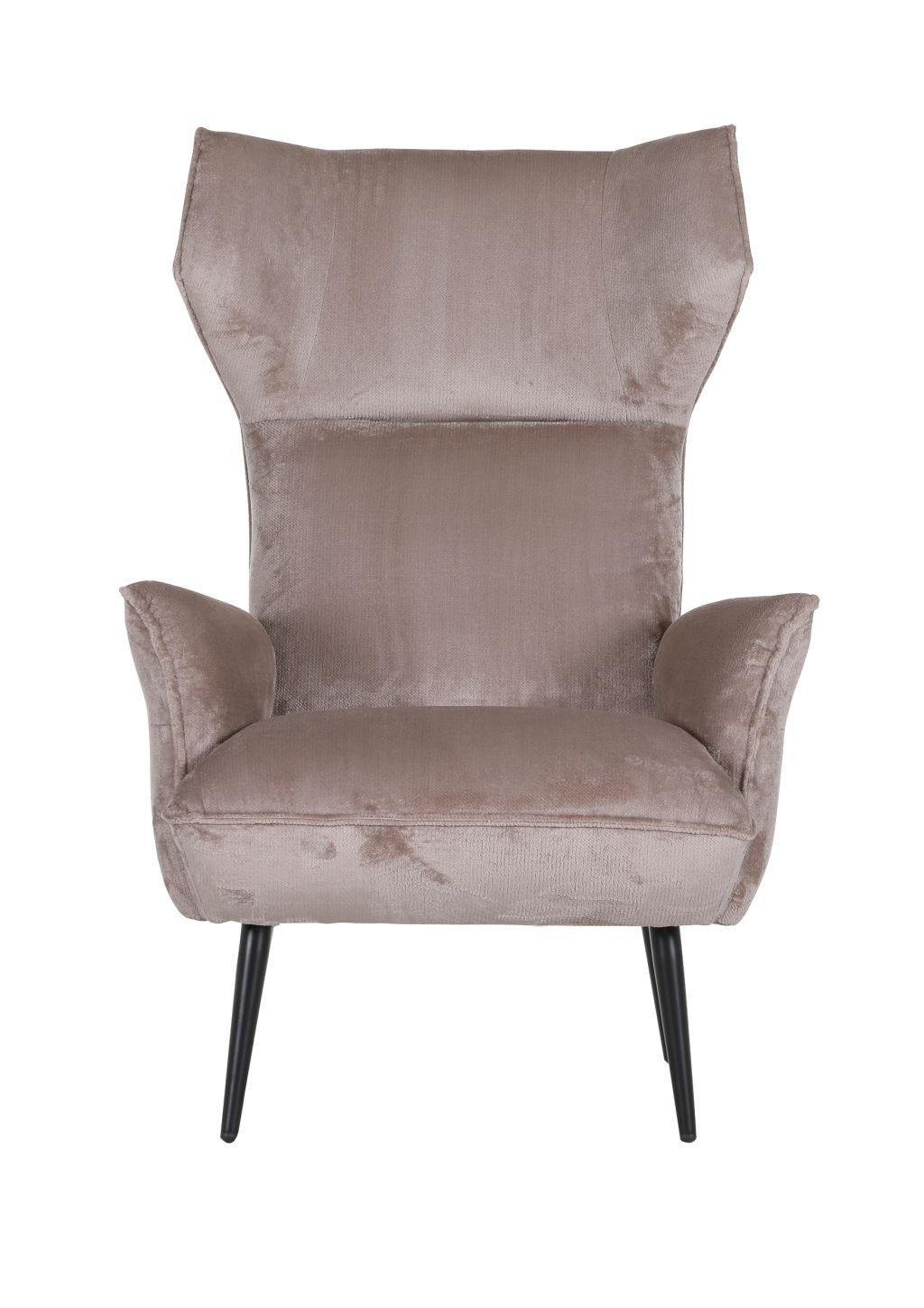 Ohrensessel Lorris - Beige/Schwarz, KONVENTIONELL, Textil (83/110/92cm) - MID.YOU