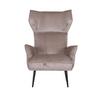 Ohrensessel Lorris - Beige/Schwarz, KONVENTIONELL, Textil (83/110/92cm) - MID.YOU